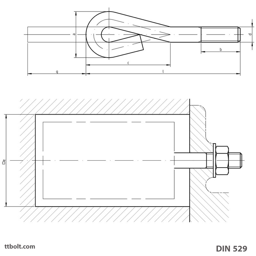 انکربولت DIN 529 A